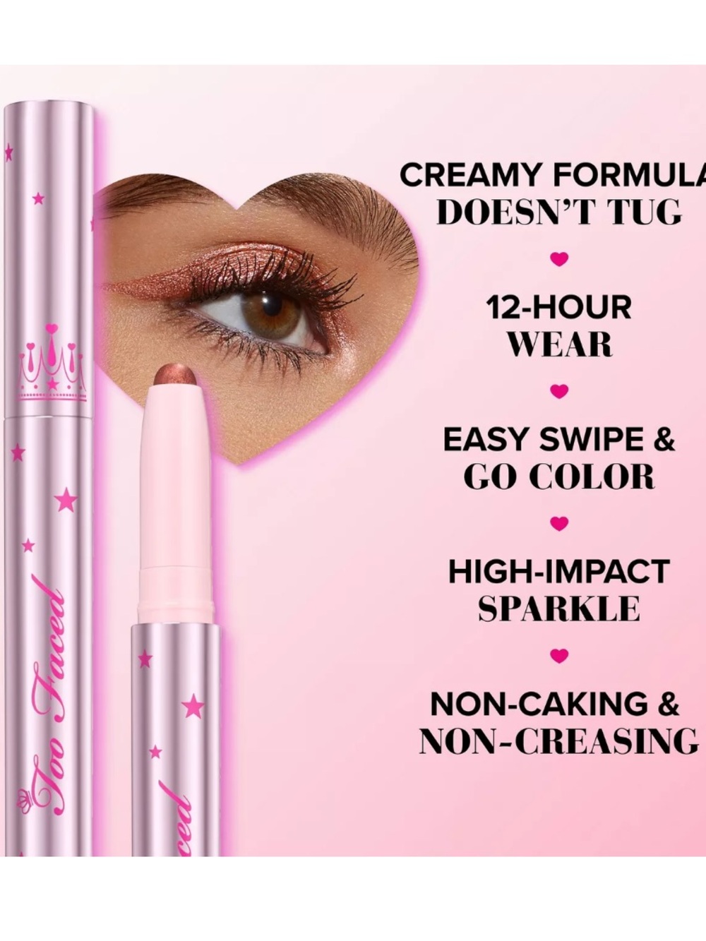 Too Faced Quickie Queen Eyeshadow Stick in Chocolate Sprinkles 1.5g BRAND NEW - Picture 5 of 9